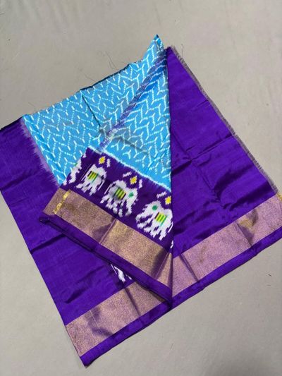PSSIZSLG5A08IBDC19- Zero Size Ikat Silk Lehenga