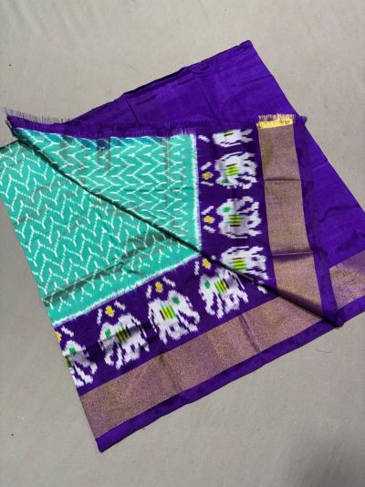 PSSIZSLG5A08IBDC27- Zero Size Ikat Silk Lehenga