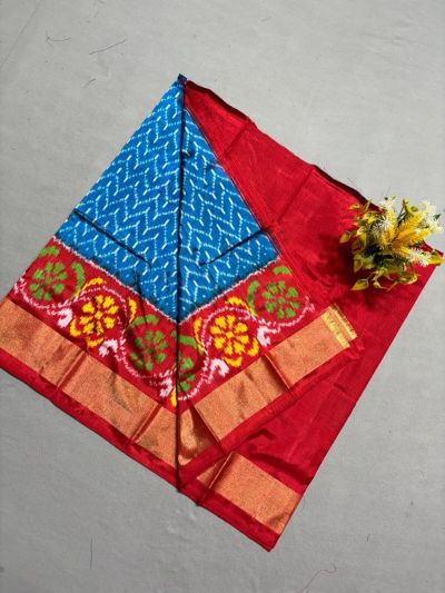 PSSIZSLG5A08IBDC47- Zero Size Ikat Silk Lehenga