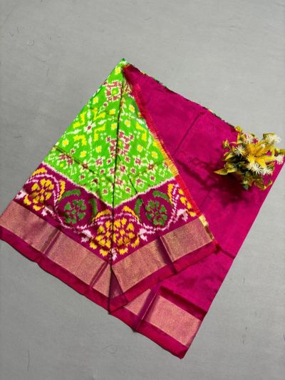 PSSIZSLG5A08IBDC55- Zero Size Ikat Silk Lehenga