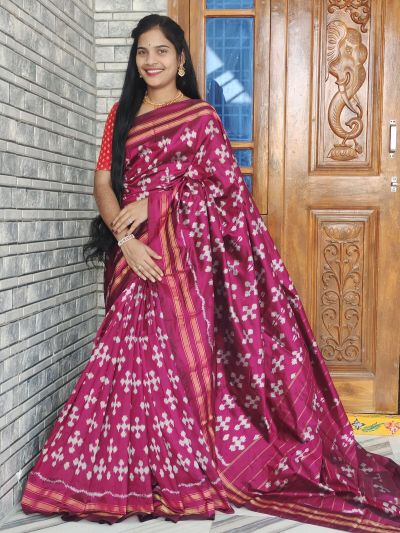 PWCKIDSS5A08XSCD04- Ikat silk saree