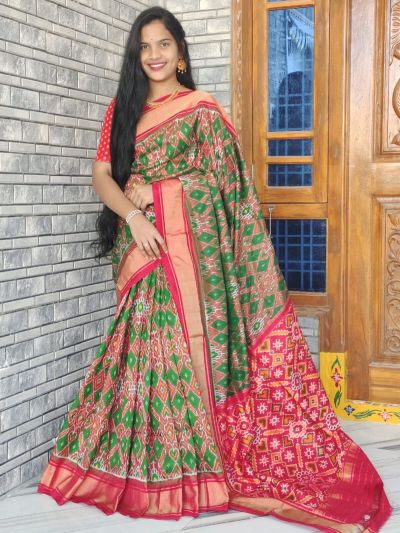 PWCKIDSS5A08XSCD05- Ikat silk saree