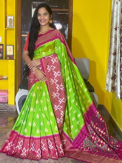 PWCKIDSS5A08XSCD12- Ikat silk saree