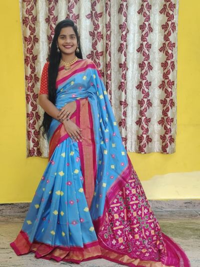 PWCKIDSS5A08XSCD17- Ikat silk saree