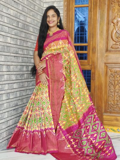 PWCKIDSS5A08XSCD24- Ikat silk saree