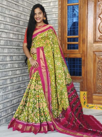 PWCKIDSS5A08XSCD28- Ikat silk saree