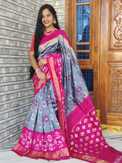 PWCKIDSS5A08XSCD37- Ikat silk saree