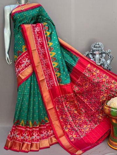 PSNTIDSS5A09NCDC01- Ikat silk saree