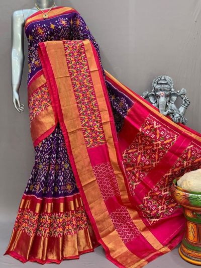 PSNTIDSS5A09NCDC03- Ikat silk saree