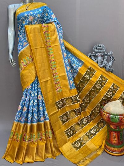 PSNTIDSS5A09NCDC06- Ikat silk saree