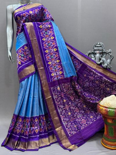 PSNTIDSS5A09NCDC10- Ikat silk saree
