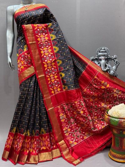 PSNTIDSS5A09NCDC24- Ikat silk saree