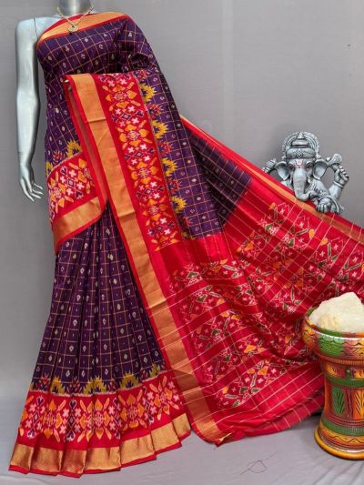 PSNTIDSS5A09NCDC27- Ikat silk saree