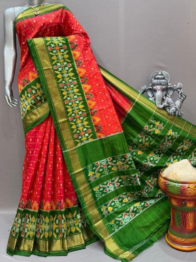 PSNTIDSS5A09NCDC29- Ikat silk saree