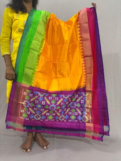PSSIISDP5Y03ECDC12- Ikat Silk dupatta