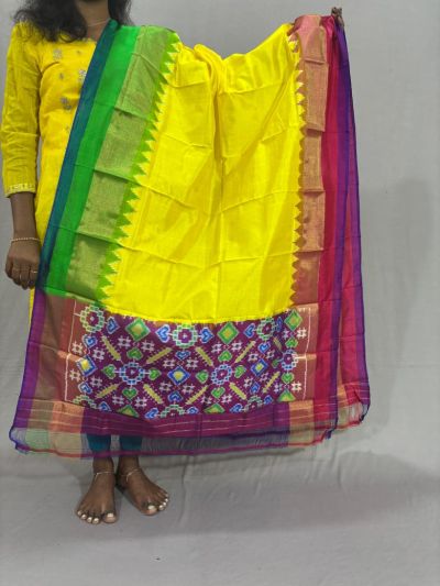 PSSIISDP5Y03ECDC14- Ikat Silk dupatta