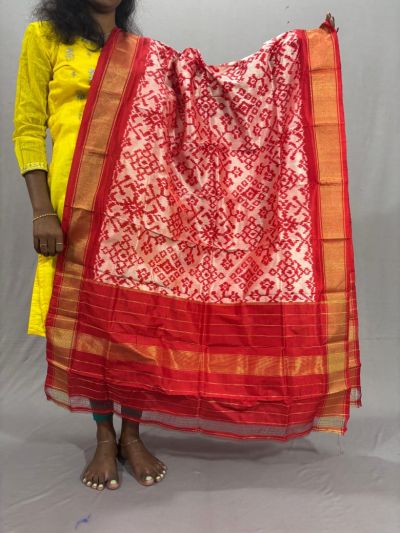 PSSIISDP5Y03ECDC17- Ikat Silk dupatta