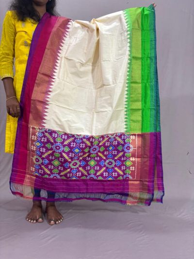 PSSIISDP5Y03ECDC19- Ikat Silk dupatta