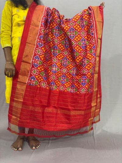 PSSIISDP5Y03ECDC23- Ikat Silk dupatta