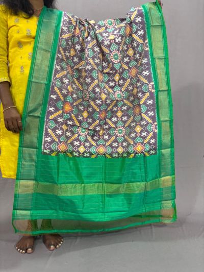 PSSIISDP5Y03ECDC30- Ikat Silk dupatta