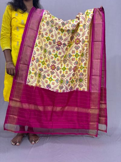 PSSIISDP5Y03ECDC36- Ikat Silk dupatta