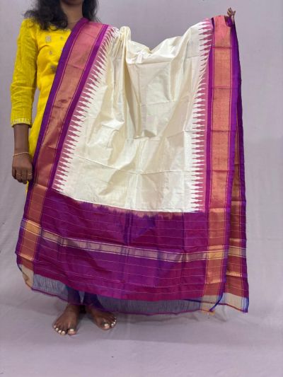 PSSIISDP5Y03ECDC37- Ikat Silk dupatta