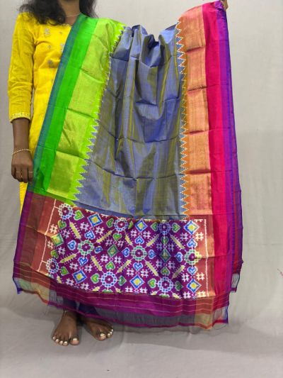 PSSIISDP5Y03ECDC48- Ikat Silk dupatta