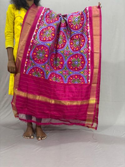 PSSIISDP5Y03ECDC54- Ikat Silk dupatta