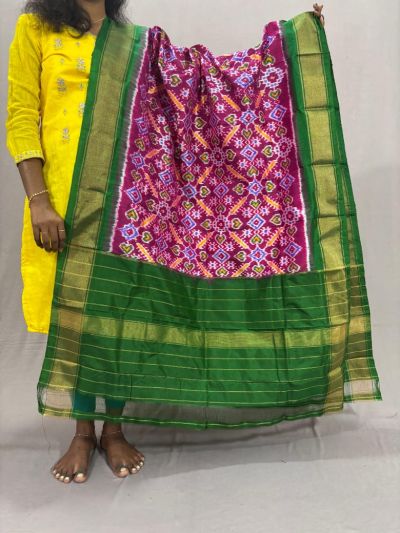 PSSIISDP5Y03ECDC57- Ikat Silk dupatta