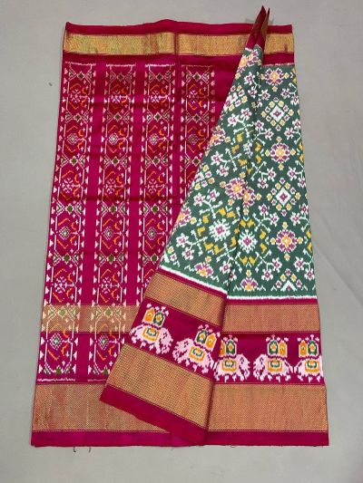 PUSNIDSS5A09NDCD08- Ikat silk saree