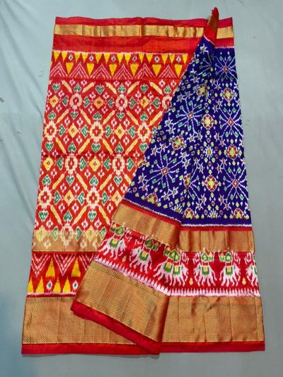 PUSNIDSS5A09NDCD13- Ikat silk saree