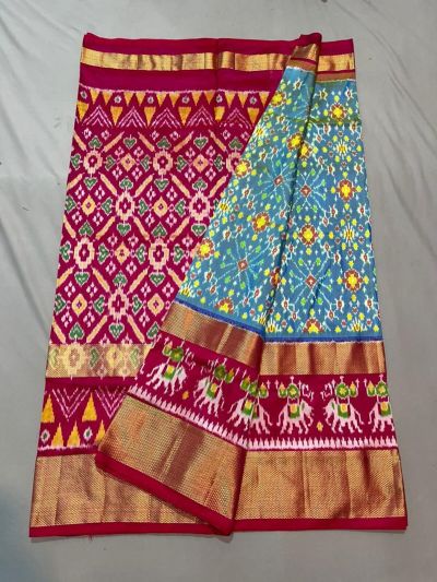 PUSNIDSS5A09NDCD14- Ikat silk saree