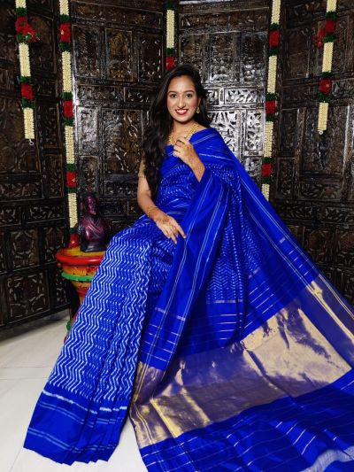 PALUIDSS5Y03TSDC01- Ikat silk saree