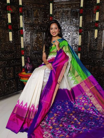 PALUIDSS5Y03TSDC02- Ikat silk saree