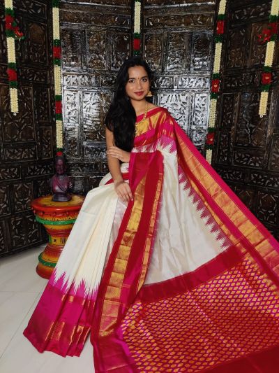 PALUIDSS5Y03TSDC03- Ikat silk saree