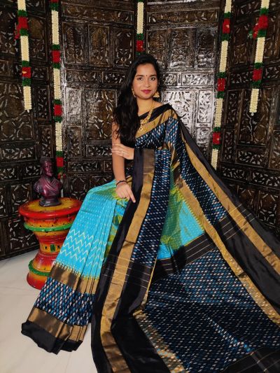 PALUIDSS5Y03TSDC10- Ikat silk saree