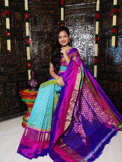 PALUIDSS5Y03TSDC14- Ikat silk saree