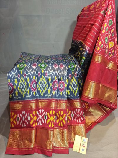 PGMRIDSS5Y06BBDC09- Ikat silk saree