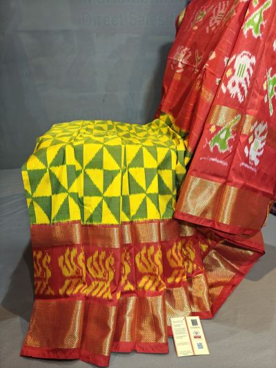 PGMRIDSS5Y06BBDC15- Ikat silk saree