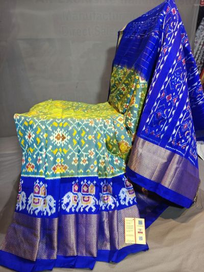 PGMRIDSS5Y06BBDC33- Ikat silk saree