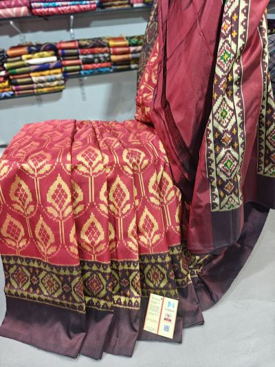 PGMRIDSS5Y06BICD02- Ikat silk saree