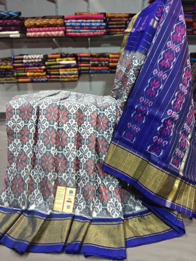PGMRIDSS5Y06BICD12- Ikat silk saree