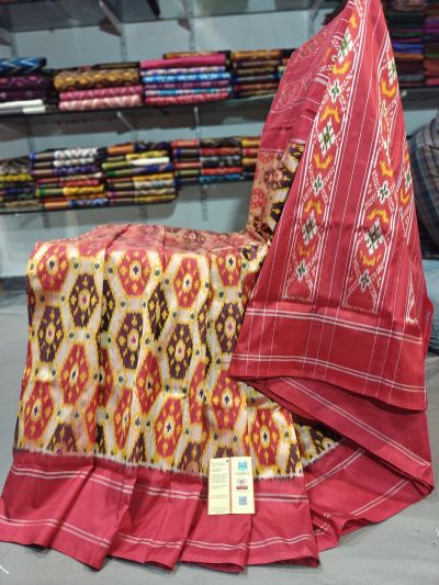 PGMRIDSS5Y06BICD14- Ikat silk saree