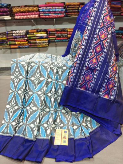 PGMRIDSS5Y06BICD16- Ikat silk saree
