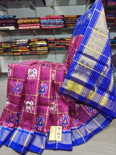 PGMRIDSS5Y06BICD18- Ikat silk saree