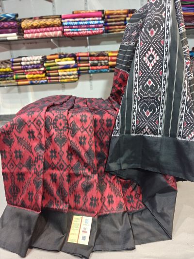 PGMRIDSS5Y06BICD22- Ikat silk saree