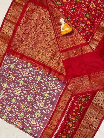 PGMRKBRS5Y06FSDC05- Kanchi border Ikat silk saree