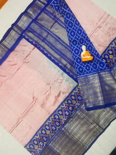 PGMRKBRS5Y06FSDC14- Kanchi border Ikat silk saree