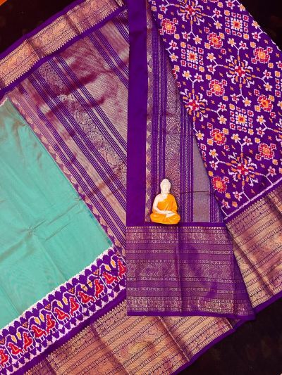 PGMRKBRS5Y06FSDC19- Kanchi border Ikat silk saree