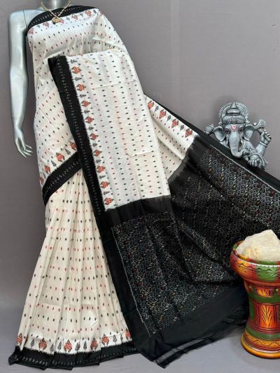 PSNTIDSS5A30BNCC06- Ikat silk saree